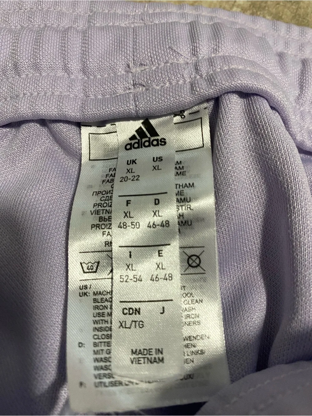 Adidas Tiro 19 Soccer Track Pants Lavender Purple Pastel 3-Stripe XL